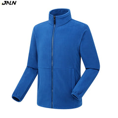 JNLN Men Polar Fleece Jackets Winter Windproof Thermal Soft Shell Jacket Outdoor Sports Hiking Camping Skiing Climbing Warm Coat