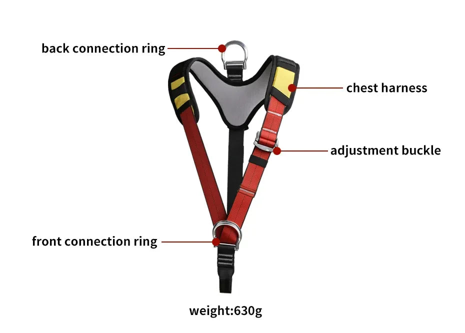 Outdoor Upper Body Harness Chest Support Safety Belt For Mountaineering Tree Work Rock Climbing High-altitude Operation