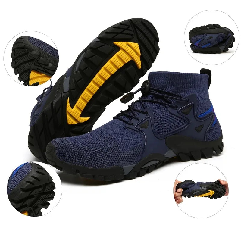 Breathable Mesh Men's Botas Tactical Boots Hiking Soft Shoes Outdoor Non-Slip Trail Trekking Climbing Designer Wading Sneakers