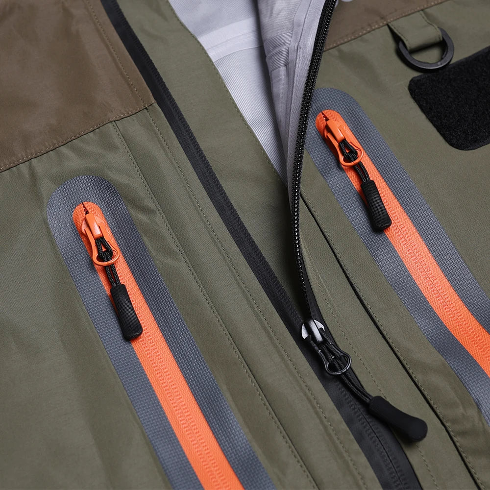 New Men's Fly Fishing Wading Jacket Breathable Waterproof Fishing clothing Wader Jacket Hiking Camping Trekking Hunting Clothes