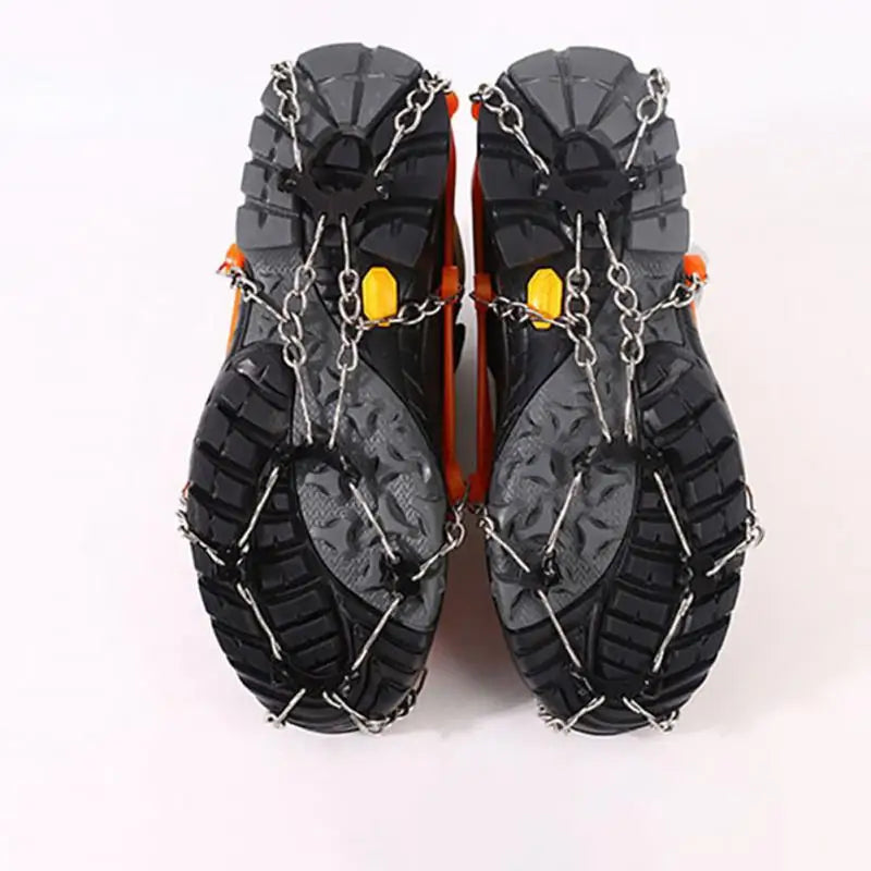 10 Teeth Ice Gripper Spike For Shoes Anti Slip Hiking Climbing Snow Spikes Crampons Cleats Chain Claws Grips Boots Cover