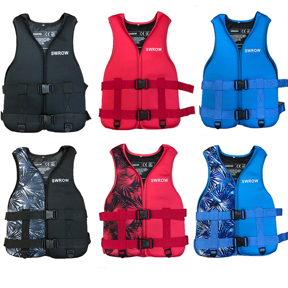 Professional Life Jacket Buoyancy Neoprene Life Vest Surf Raft Kayak Fishing Jet Ski Water Sport Swimming Rescue Life Jacket