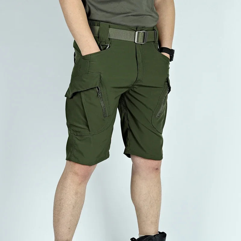 Outdoor Military Tactical Shorts for Men, Waterproof Urban Short Trekking Pants, Multi Pocket Hiking Shorts, Summer Clothing