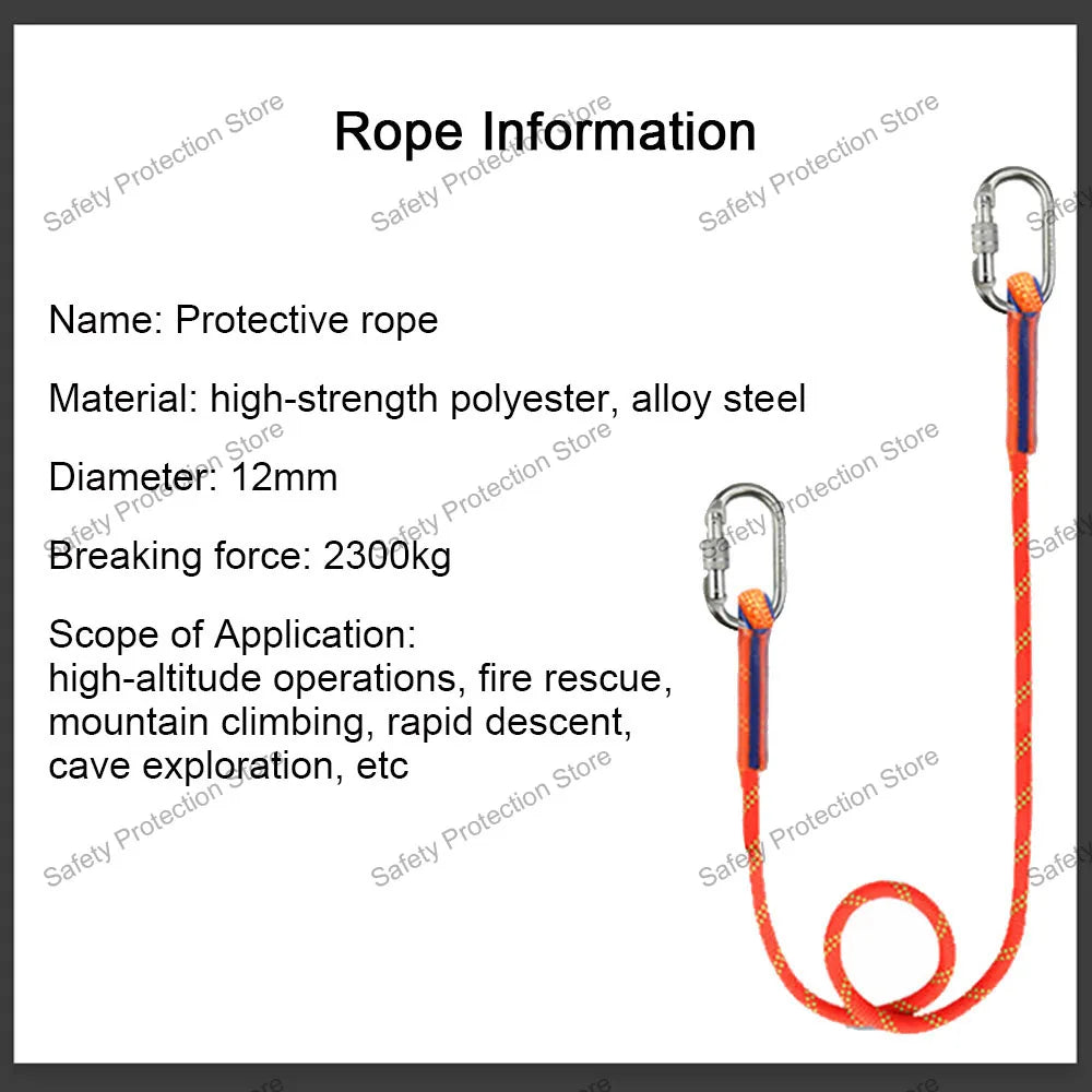 Full Body High Altitude Work Safety Harness Five-point Safety Belt Rope Outdoor Climbing Training Construction Protect Equipment