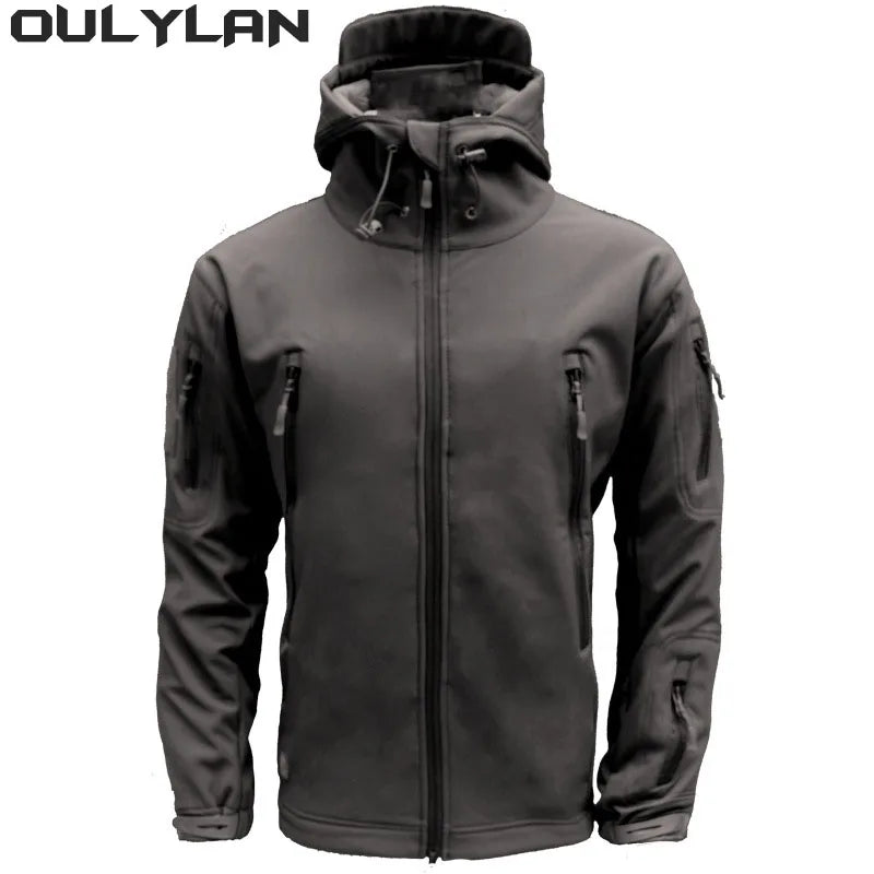 Oulylan Windproof Outdoor Jacket Military Tactical Waterproof Shark Skin Soft Shell Comfortabe Camping Hunting Hiking Jacket