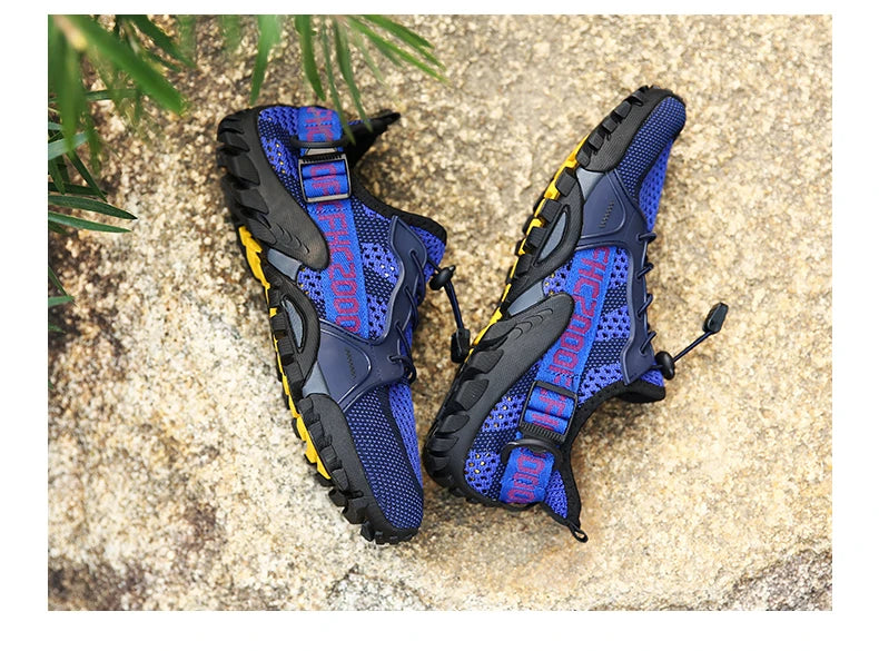 2023 Summer Men Women Trekking Hiking Shoes Summer Mesh Breathable Men Sneakers Outdoor Trail Climbing Sports Shoes Size 36-47