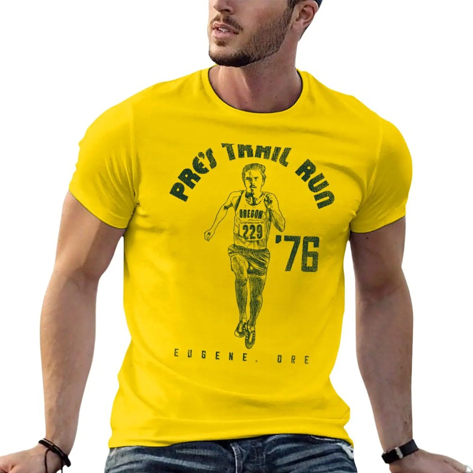 PRE'S TRAIL RUN '76 T-Shirt new edition heavyweights customs design your own oversizeds men clothings