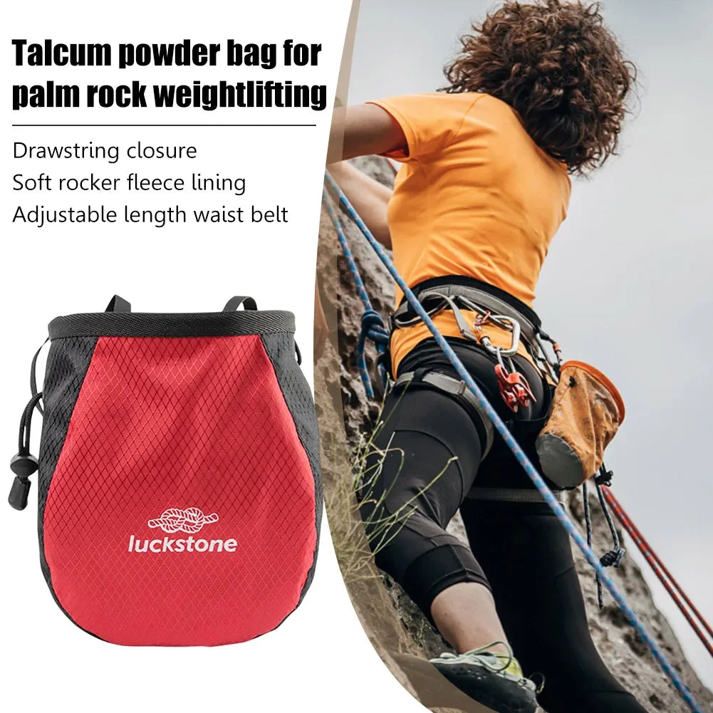 25/20KN Mountaineering Caving Rock Climbing Carabiner D Shaped Safety Master Screw Lock Climbing Chalk Bag Climbing Accessories