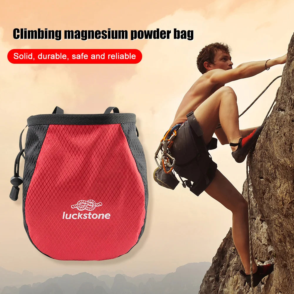 New Drawstring Rock Climbing Chalk Outdoor Climbing Chalk Bag Bag Drawstring Closure For Bouldering Gymnastics Gym