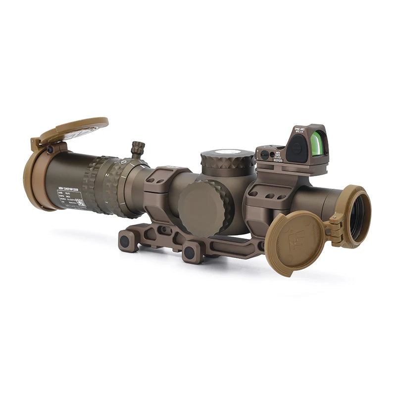 Evolution Gear Tactical ATACR 1-8X24mm FFP LPVO Mil Spec Ver.FDE Rifle Hunting Sight Nitrogen Filled Full Optics Spotting Scope