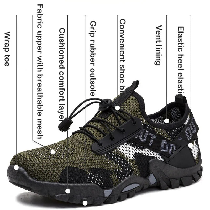 Oulylan Climbing Shoes Mountain Outdoor Non-slip Hunting Male Comfy Sport Trail Soft Men Outdoor Hiking Trekking Shoes