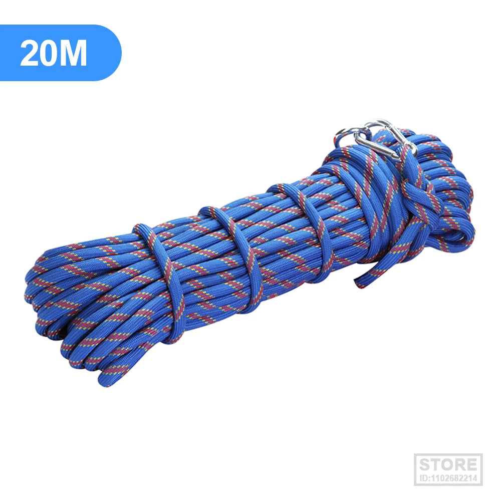 10M/15M/20M/30M Climbing Rope Outdoor Rescue Rope Climbing Safety Paracord Insurance Escape Rope Hiking Survival Tool