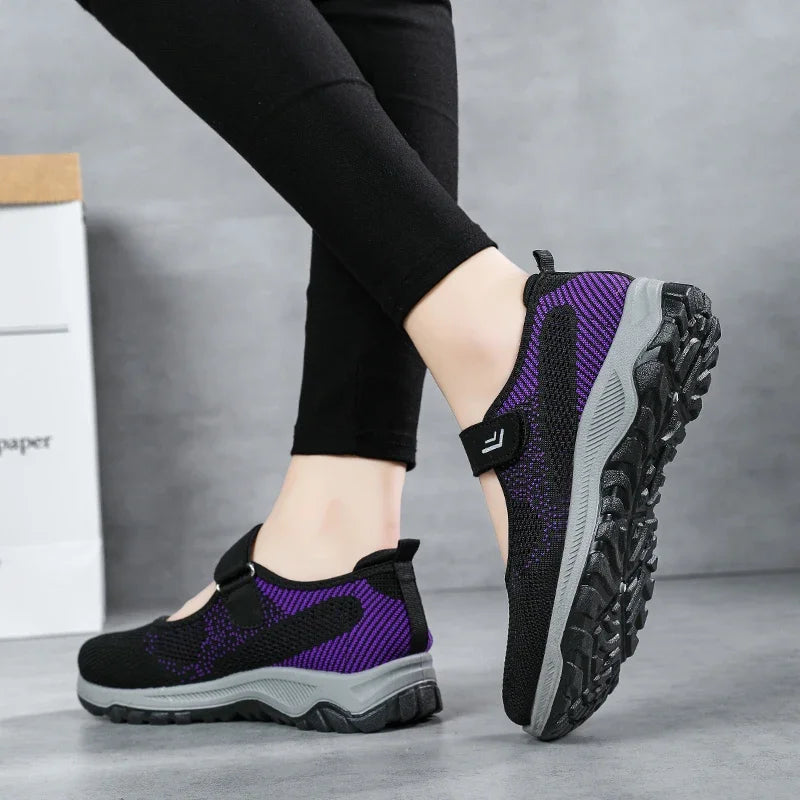 Summer Women's Casual Shoes High Quality Platform Soft Sole Outdoor Hiking Shoes Lightweight Anti Slip Fitness Sneakers Shoes