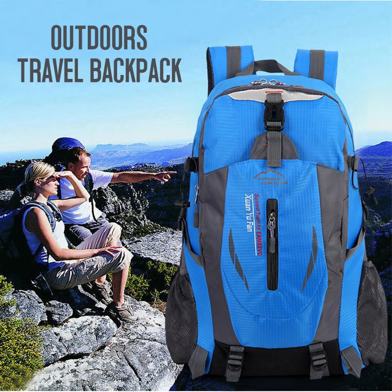 40L Travel Backpack Men and Women Outdoor Mountaineering Hiking Storage Bag Fashion Lightweight Camping Luggage Bags WJT037