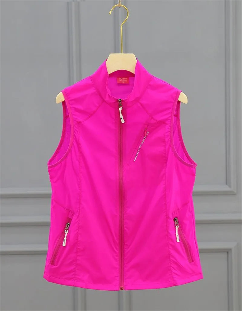 Summer Outdoor Tourism Mountaineering Quick Drying Vest Women's Vest Coat Lightweight Breathable Elastic Sunscreen clothing