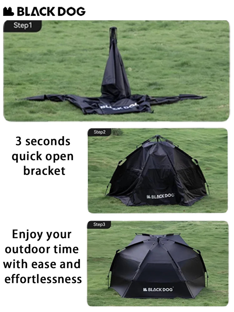 NatureHike Blackdog 2-3 Person Automatic Sunshade Tent