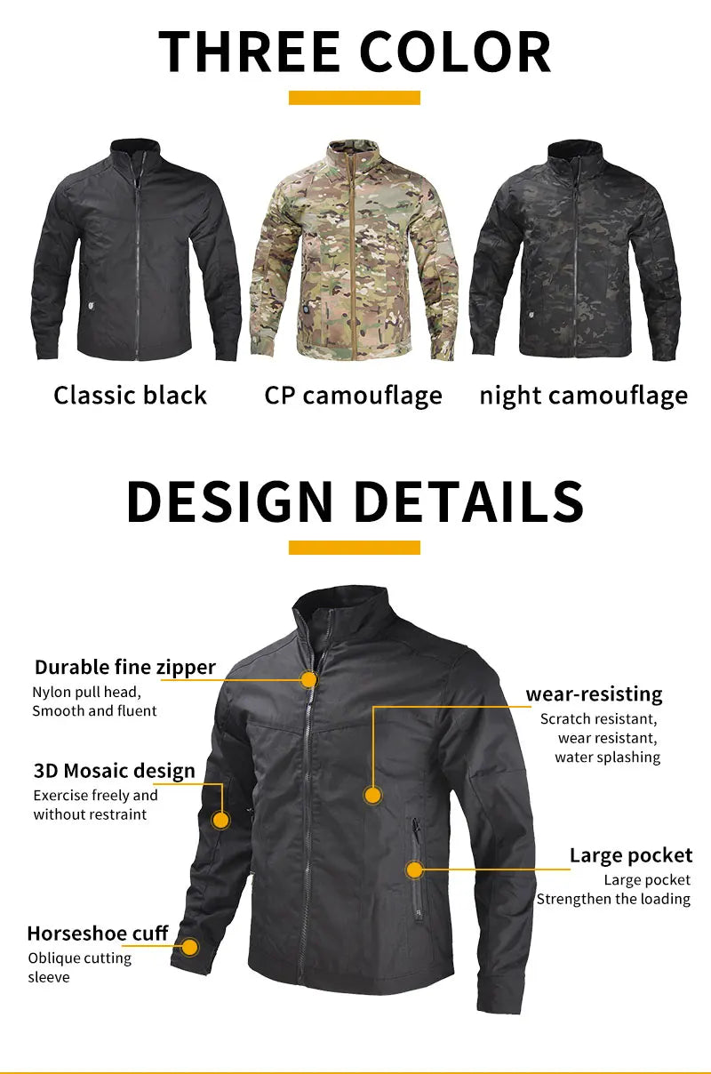 HAN WILD Fashion Jacket Men Tactical Waterproof Camouflage Hunting Clothes Airsoft Climbing Clothing Windbreakers Hiking Jackets