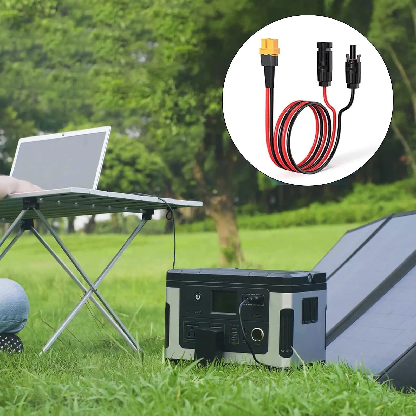 XT60 Series 12AWG Female Solar Panel Connection Cable Charging Cable Solar Generator Portable Power Station Parts