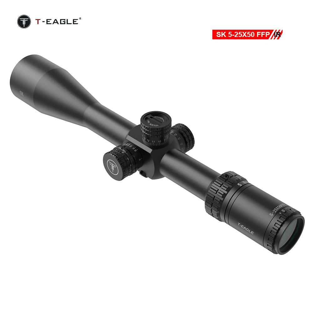 T-eagle SK5-25X50 FFP IR Tactical Riflescope Spotting Rifle Scope Hunting Optical Collimator Airsoft Airgun Sight Etched Glass