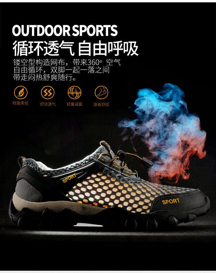 Breathable Sneakers Men Shoes 2023 Fashion Shoes For Men Climbing Hiking Shoes Men Outdoor Beach Wading Tenis Barefoot Sneakers