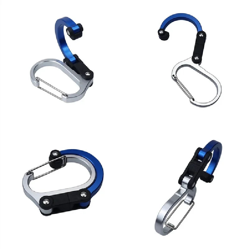 Carabiner Hybrid Gear Clip Carabiner Rotating Hook Strong Clips Camping Hiking Travel Backpack Mountain Climbing Outdoor Gadget