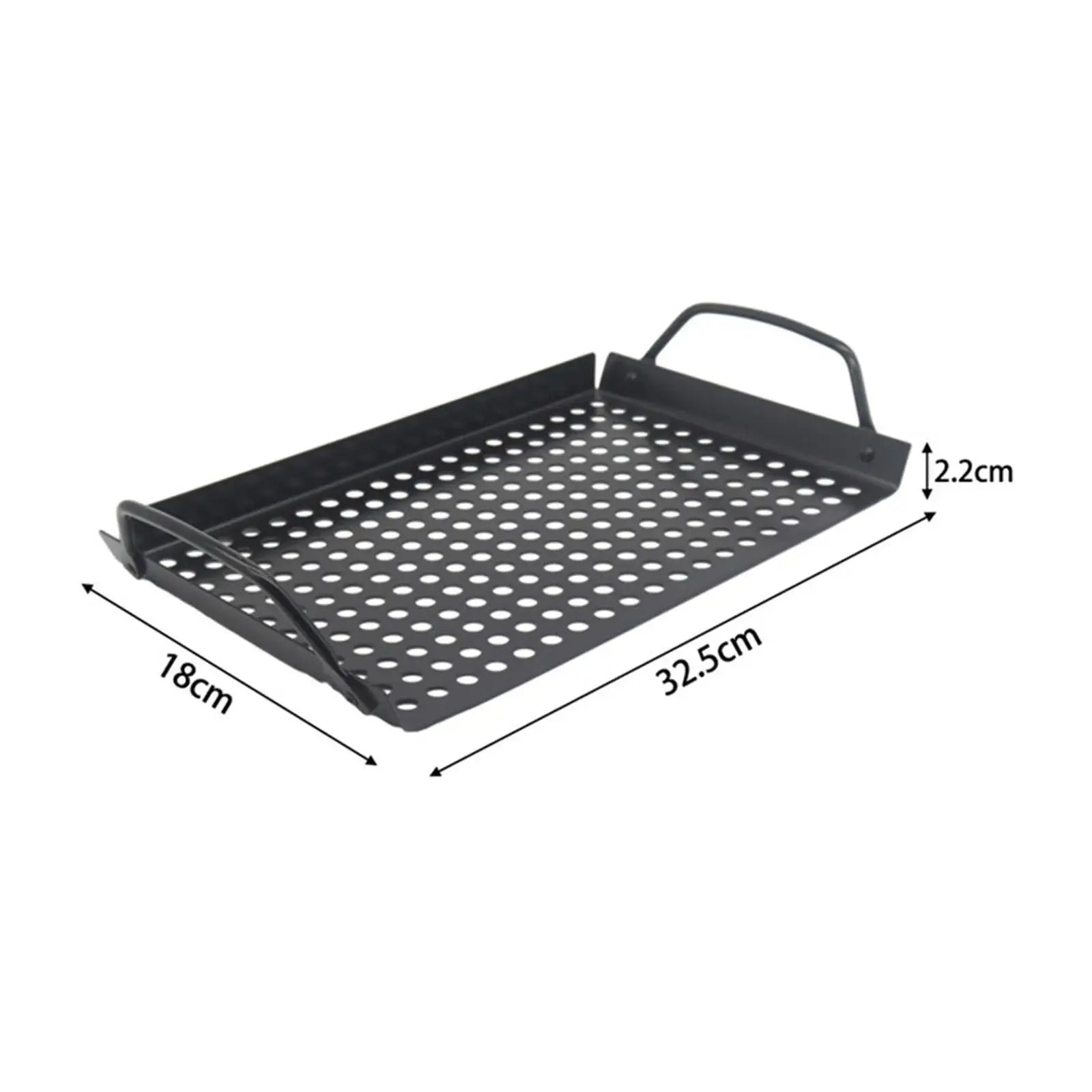 Barbecue Grilling Plate with Holes Nonstick Coating Cookware Grilling Skillet for Cooking Grilling Hiking Restaurant Outdoor