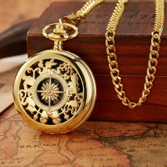 Retro Outdoor Hiking Navigation Compass Vintage Bronze Pocket Compass Kid Gift Retro Pocket Watch Compass Outdoor Tool