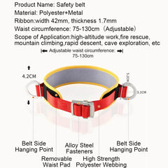 Single Waist High-altitude Work Safety Harness Outdoor Climbing Training Safety Belt Electrician Construction Protect Safe Rope