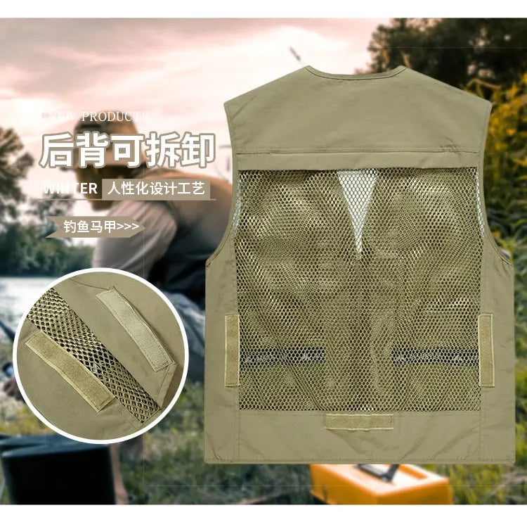 2024 Outdoor Military Tactical Vest Men's Multi-Pocket Hunting Clothing Outdoor Sports Coat Nature Hike Camping Climbing Clothes