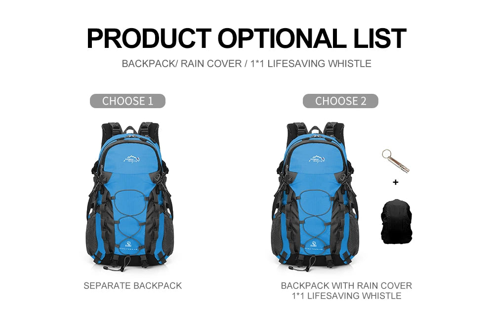 Hiking storage backpack, sturdy 40-liter bag, travel backpack, very suitable for mountaineering, hiking and camping