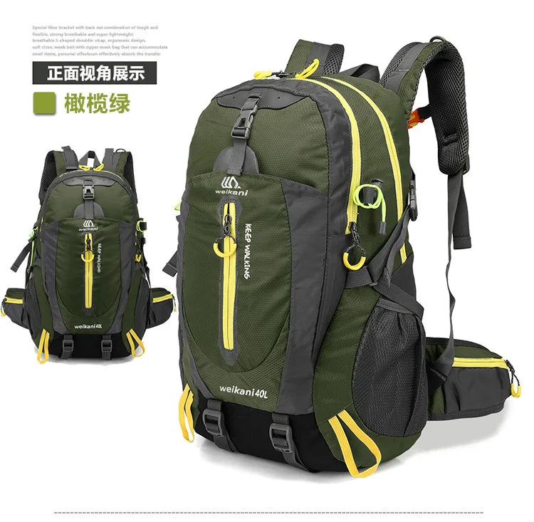 2023 Waterproof Climbing Backpacks Rucksack 40LOutdoor Sports Bag Travel Backpack Camping Hiking Backpack Women Trekking Bag Men