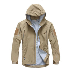 Outdoor Waterproof Hard Shell Tactical Jacket Spring Autumn Thin Breathable Camo Coat Men Climbing Army Training Combat Clothes