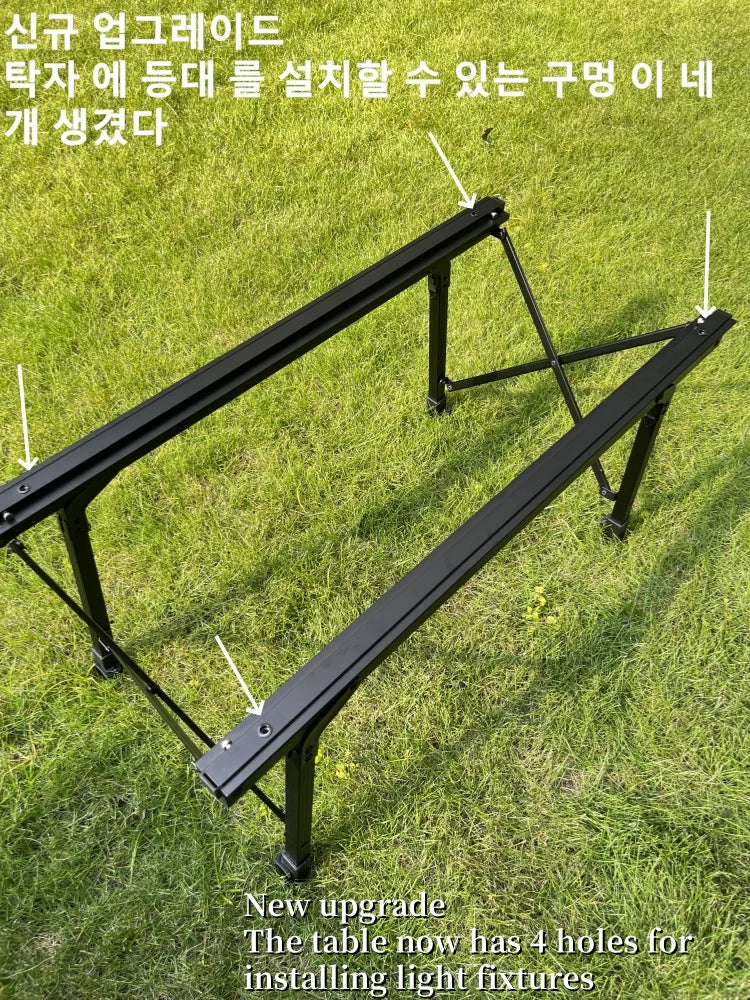 Tryhomy IGT 3 Unit ALuminum Alloy Table Camping Lifting Table Detachable BBQ Multi-functional Table Extensible Picnic Table