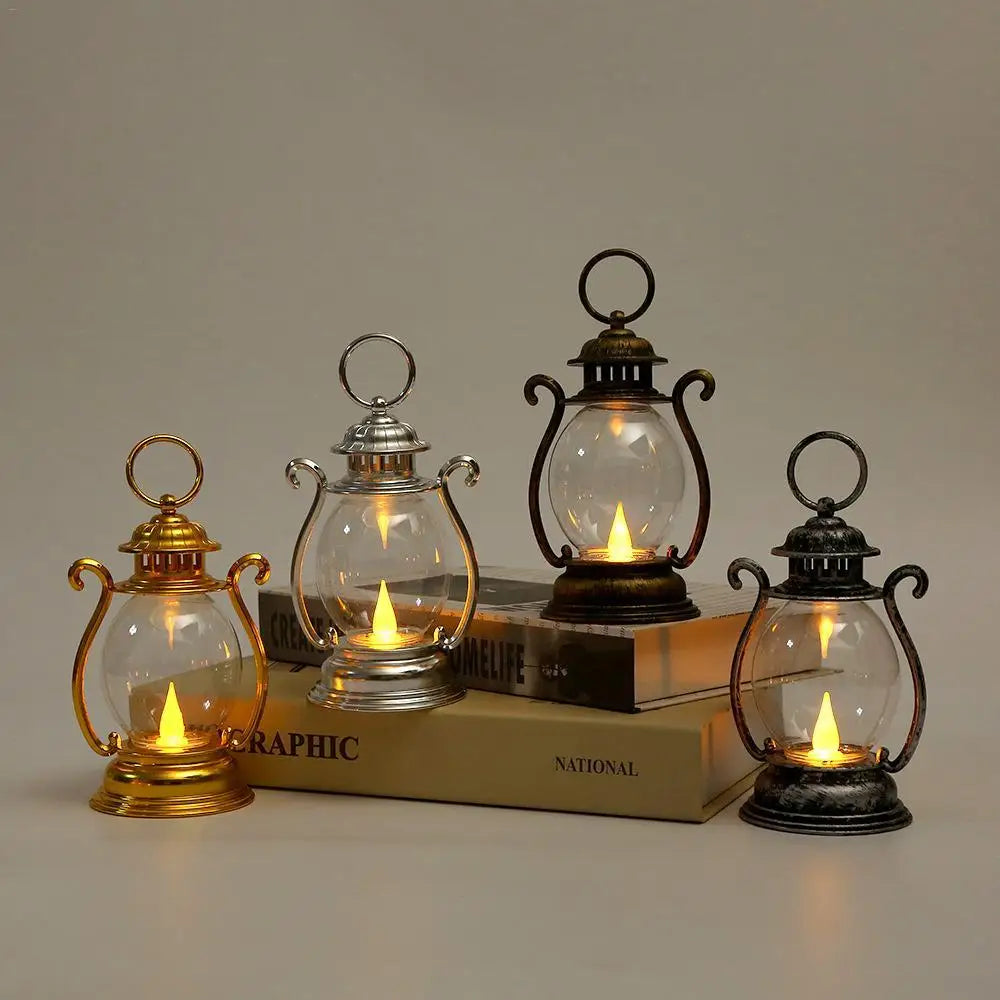 Retro Lantern Retro Camping Hanging Lanterns Battery Powered Led Small Oil Lamp For Fishing Tent Camping Equipment