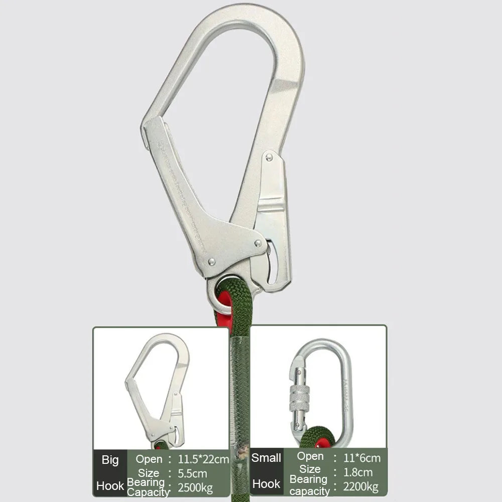 Single Waist High-altitude Work Harness Double Hanging Point Work Safety Belt Outdoor Climbing Construction Protective Safe Rope