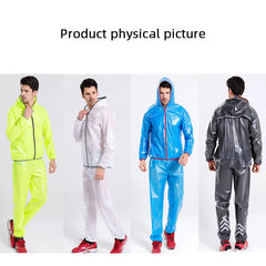 Cycling Rain Jacket Pants Men Women Waterproof Bicycle Clothing for Hiking Climbing Reflective Safety Bicycle Raincoat Portable