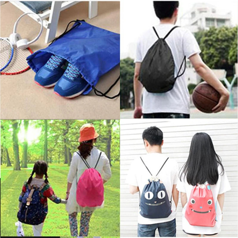 Waterproof Foldable Gym Bag Fitness Backpack Drawstring Shop Pocket Hiking Camping Beach Swimming Men Women Sports Bags