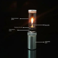 Mini Aluminum Alloy Gas-powered Portable Outdoor Camping Gas Candles Lamp Lantern with Gas Cartridge