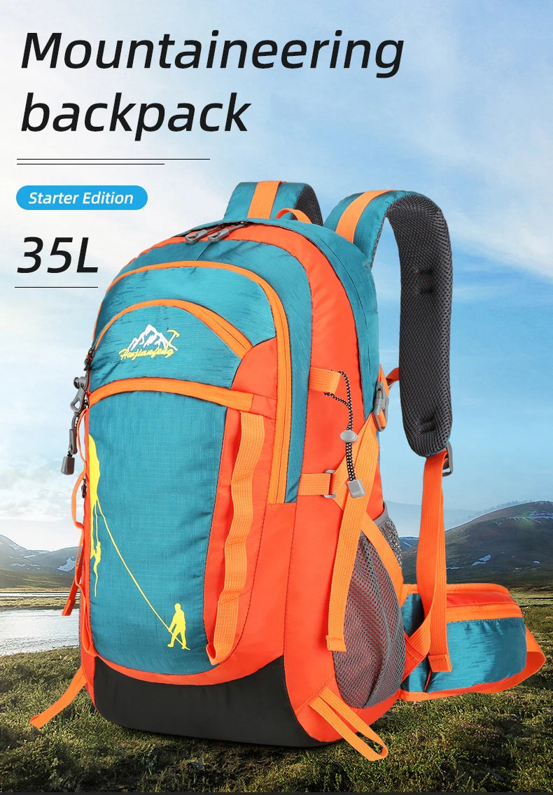 Outdoor Sports Short Distance Trip Backpack Mountaineering Duffel Bag Camping Travel Knapsack Climbing Hiking Hydration Rucksack