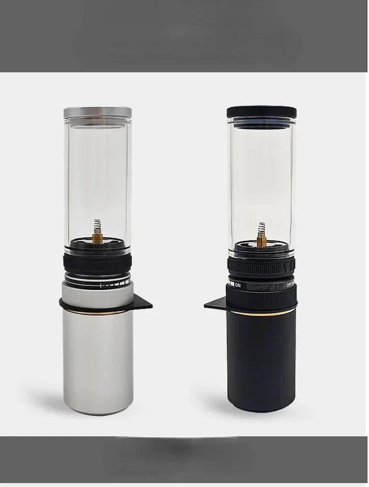 Mini Aluminum Alloy Gas-powered Portable Outdoor Camping Gas Candles Lamp Lantern with Gas Cartridge