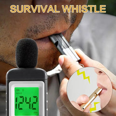 Dual-tube Survival Whistle Portable Aluminum Safety Whistle For Outdoor Hiking Camping Survival Emergency Keychain Multi Tool