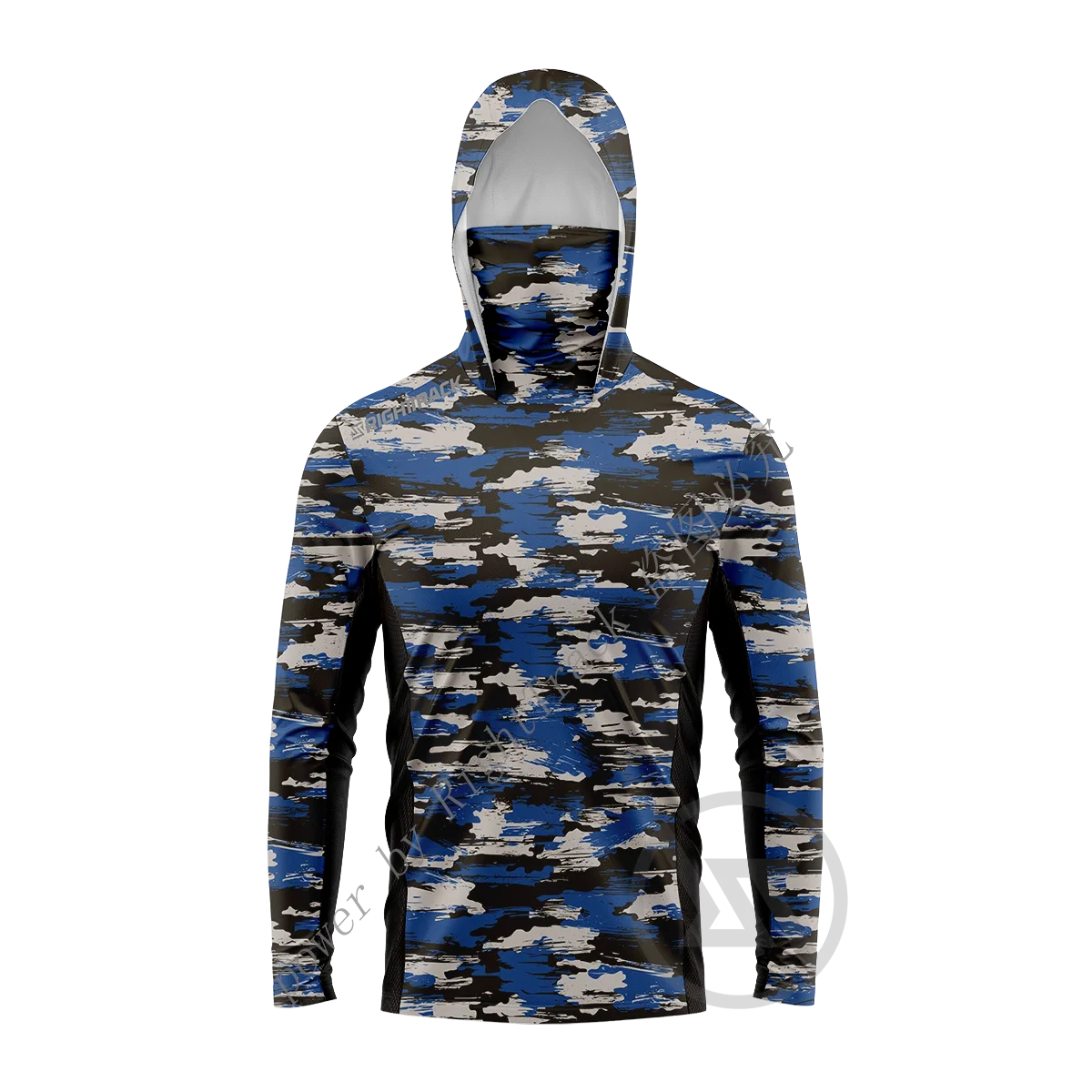 Camouflage Mask Hoodies Shirts Suitable For Fishing Hunting Climbing Camping Hiking Outdoor Sun Protection Breathable Clothing