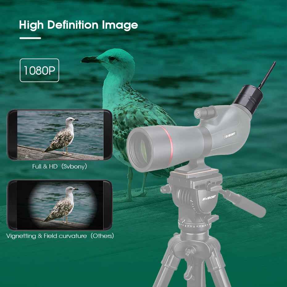 SVBONY SC001 Bird Watching Telescope 2MP Spotting Scope Camera with Wifi 1080P Wireless Camera for SV406P SA401 SV41 SV28