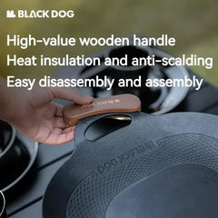 BLACKDOG Grill Pan Non-Stick Outdoor Camping Travel Frying Pan Barbecue Baking Tray Plate Cookware Large Free Grill Ultralight