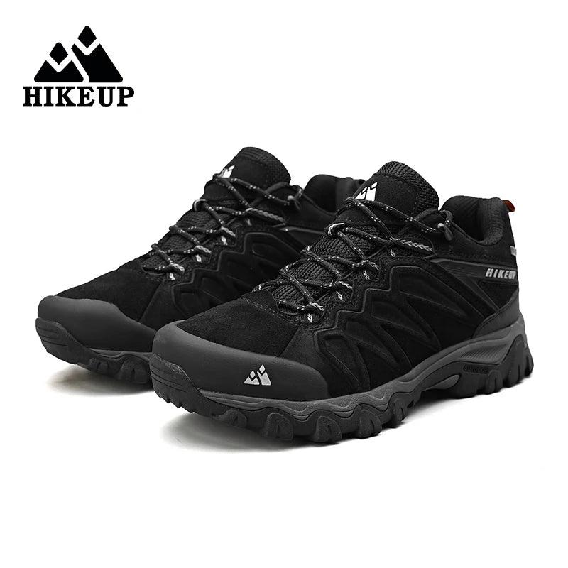 HIKEUP Non-slip Wear-Resistant Outdoor Hiking Shoes Breathable Splashproof Climbing Men Sneaker Trekking Hunting Tourism