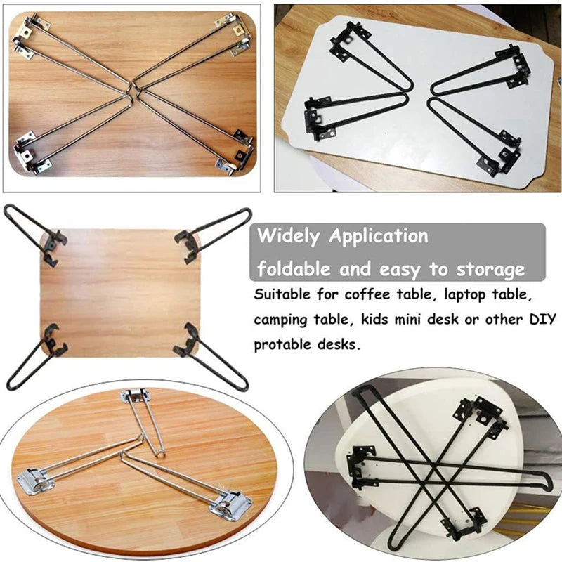 1Pcs Metal Table Legs Folding Support Furniture Legs DIY Home Bench Dining Desk End Coffee Table Feet Accessories