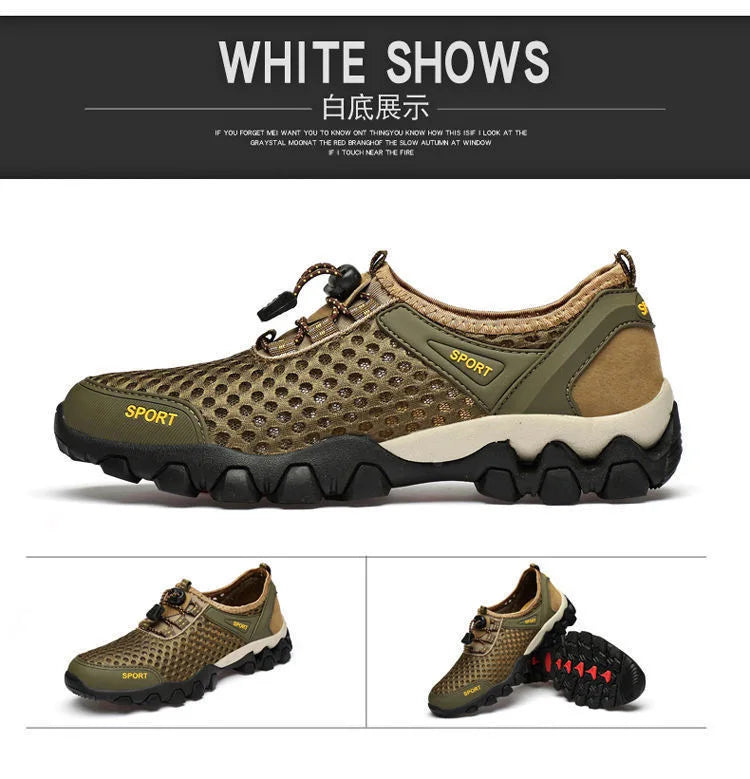 Breathable Sneakers Men Shoes 2023 Fashion Shoes For Men Climbing Hiking Shoes Men Outdoor Beach Wading Tenis Barefoot Sneakers