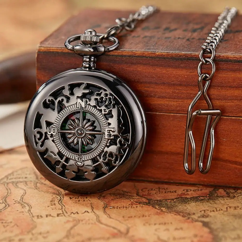 Retro Outdoor Hiking Navigation Compass Vintage Bronze Pocket Compass Kid Gift Retro Pocket Watch Compass Outdoor Tool