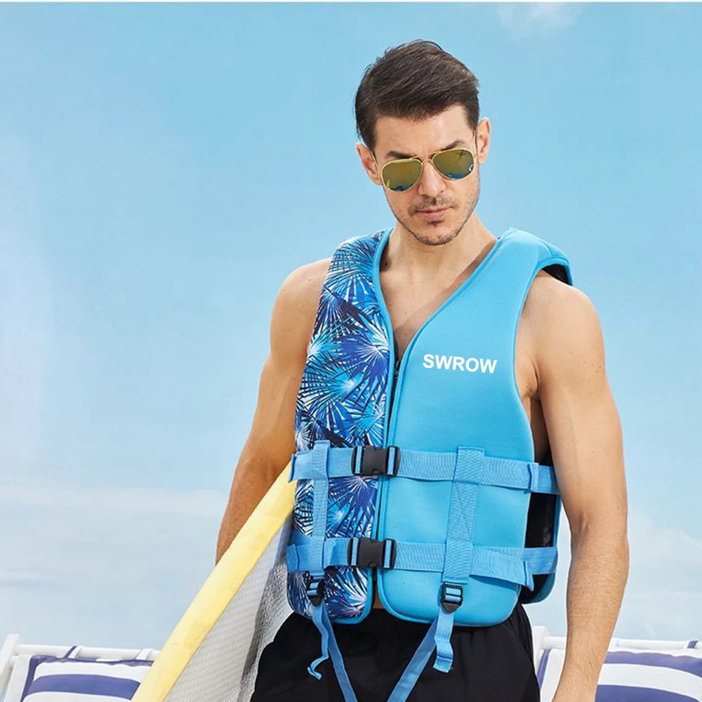 New Neoprene Life Jacket Adult Kids Life Vest Water Safety Fishing Vest Kayaking Boating Swimming Surfing Drifting Safety