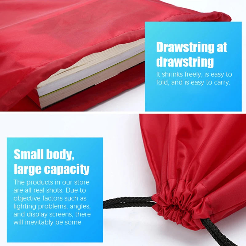 Outdoor Drawstring Gym Bag Women Men String Bags Swimming Pool Clothes Shoes Storage Waterproof Packaging Pocket Unisex Fitness